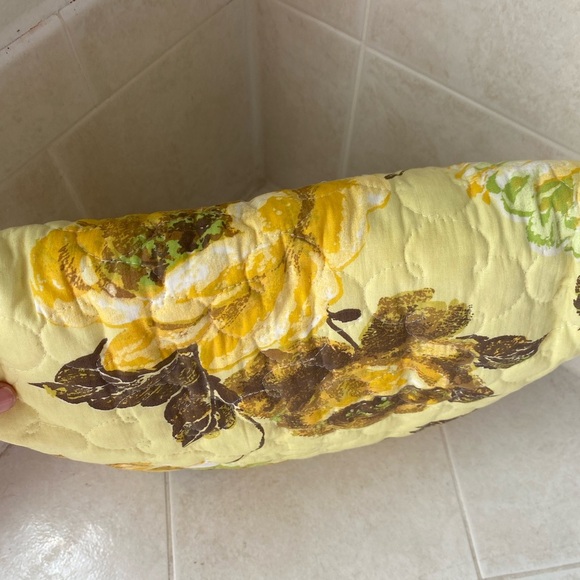 Vintage Handmade Repurposed Quilted Throw Pillow - Picture 6 of 9